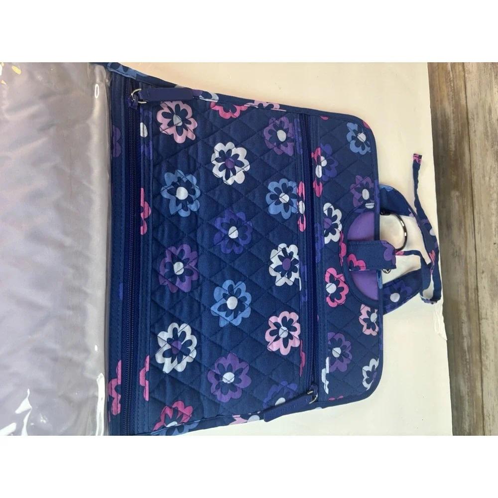 VERA BRADLEY Hanging Organizer Cosmetic Case - Ellie Flowers - Blue - Purple